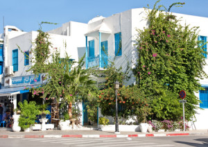 Tunisia's turquoise and white colour scheme Tunisia's turquoise and white colour scheme